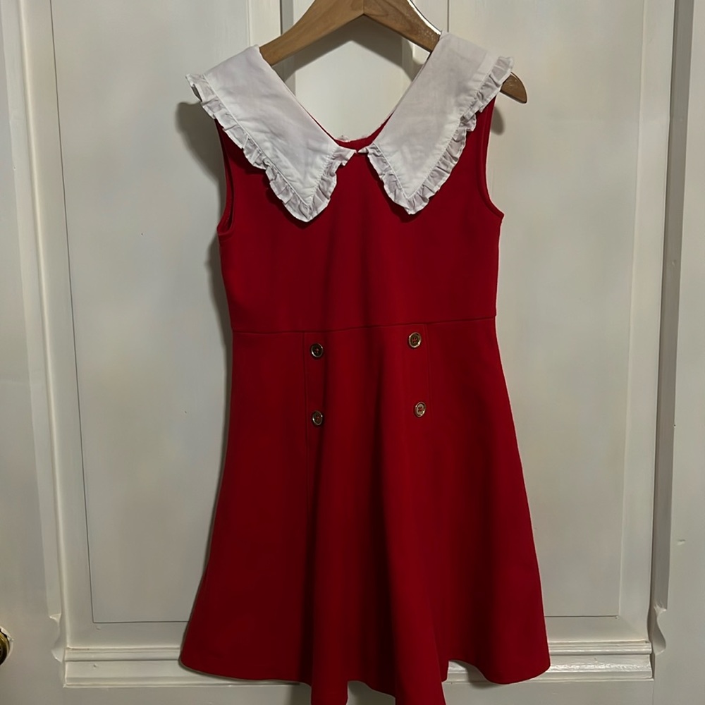 Janie and Jack red holiday dress girls size 6